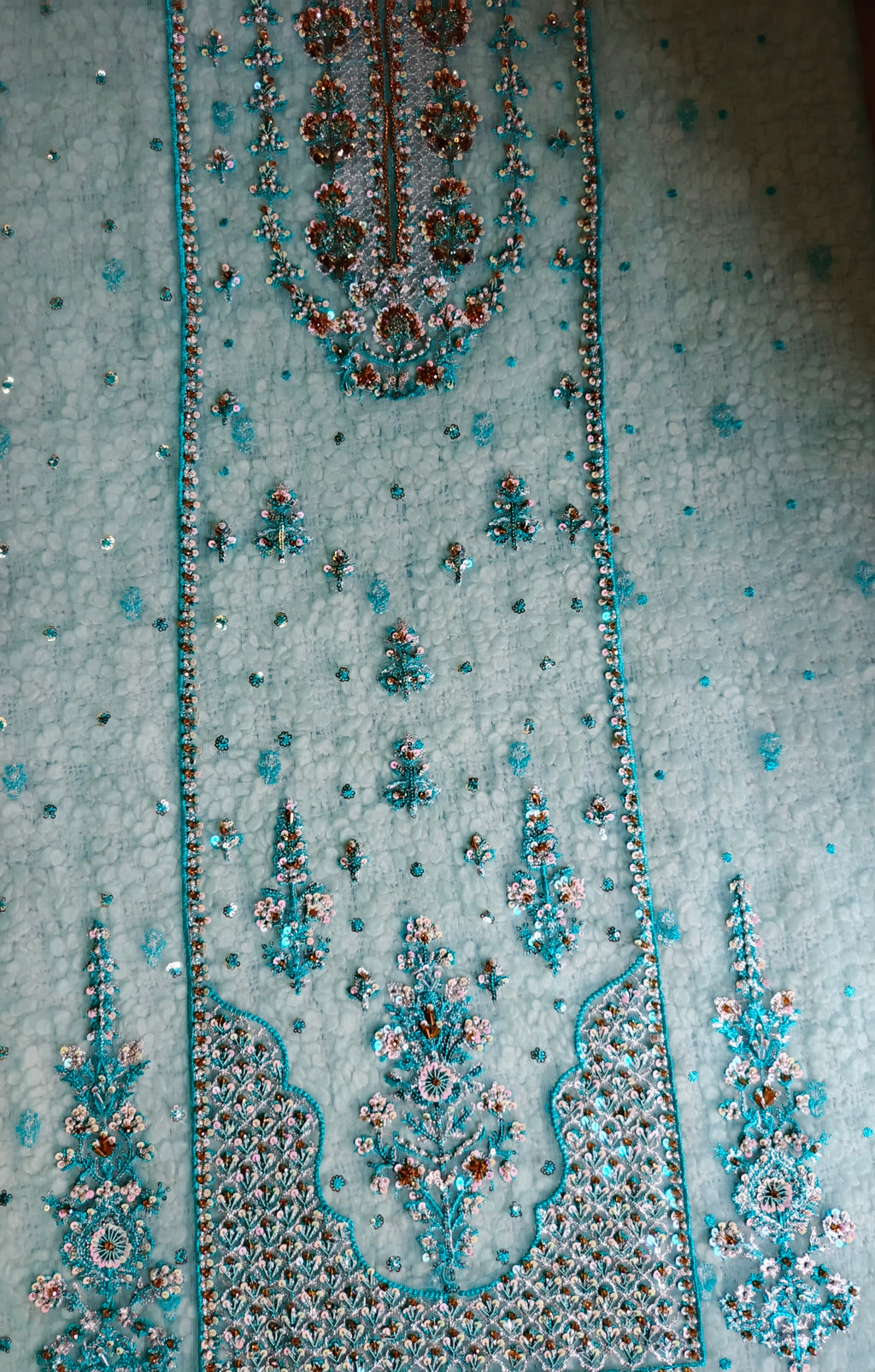 Unsttiched 3pc Net handworked