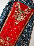 Unsttiched Chifoon Handworked 3pc