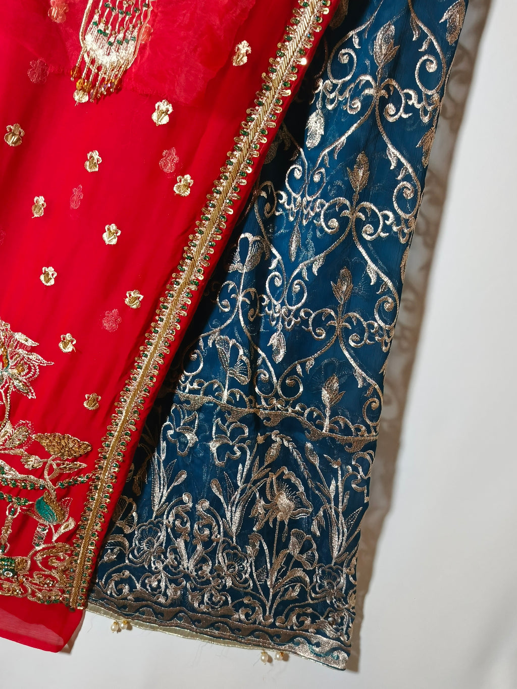Unsttiched Chifoon Handworked 3pc
