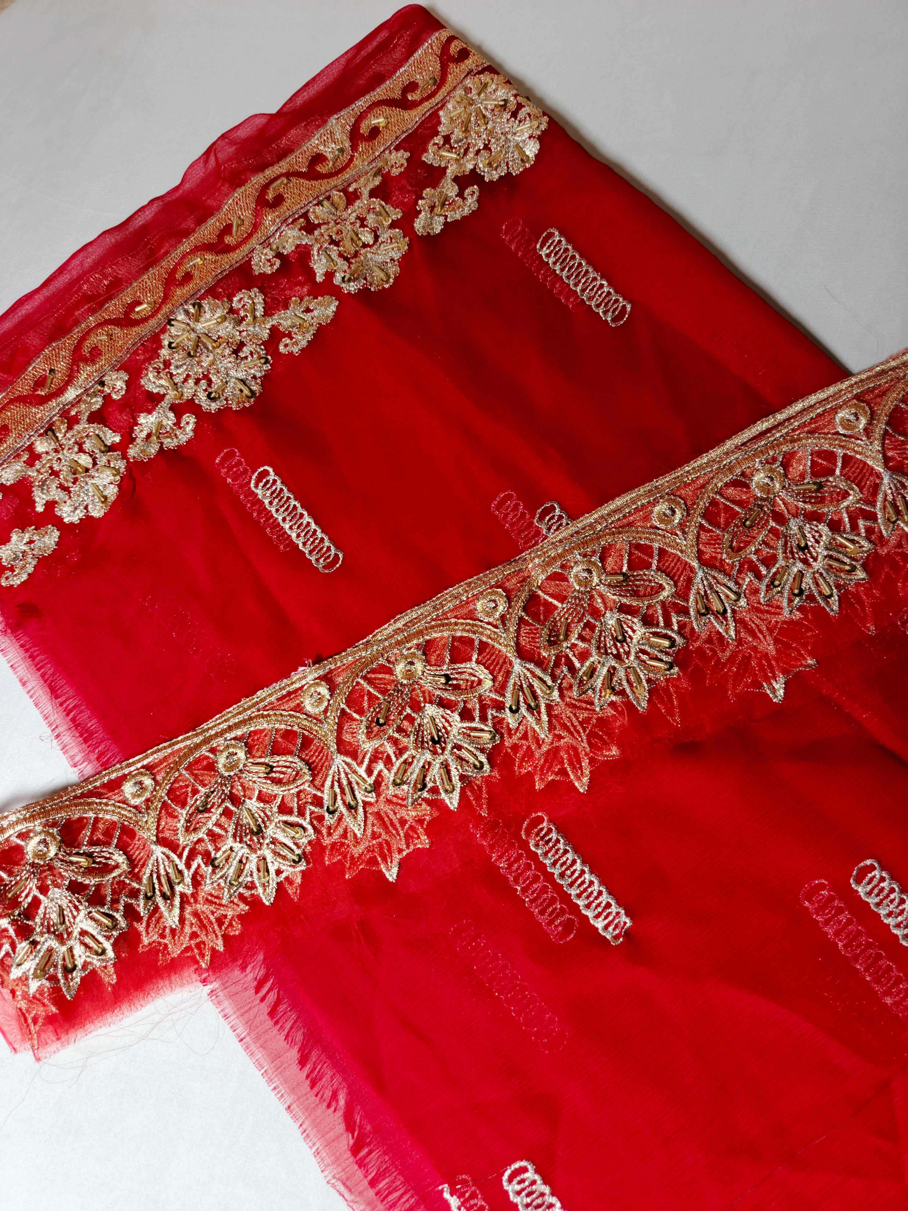 Unsttiched Chifoon Handworked 3pc