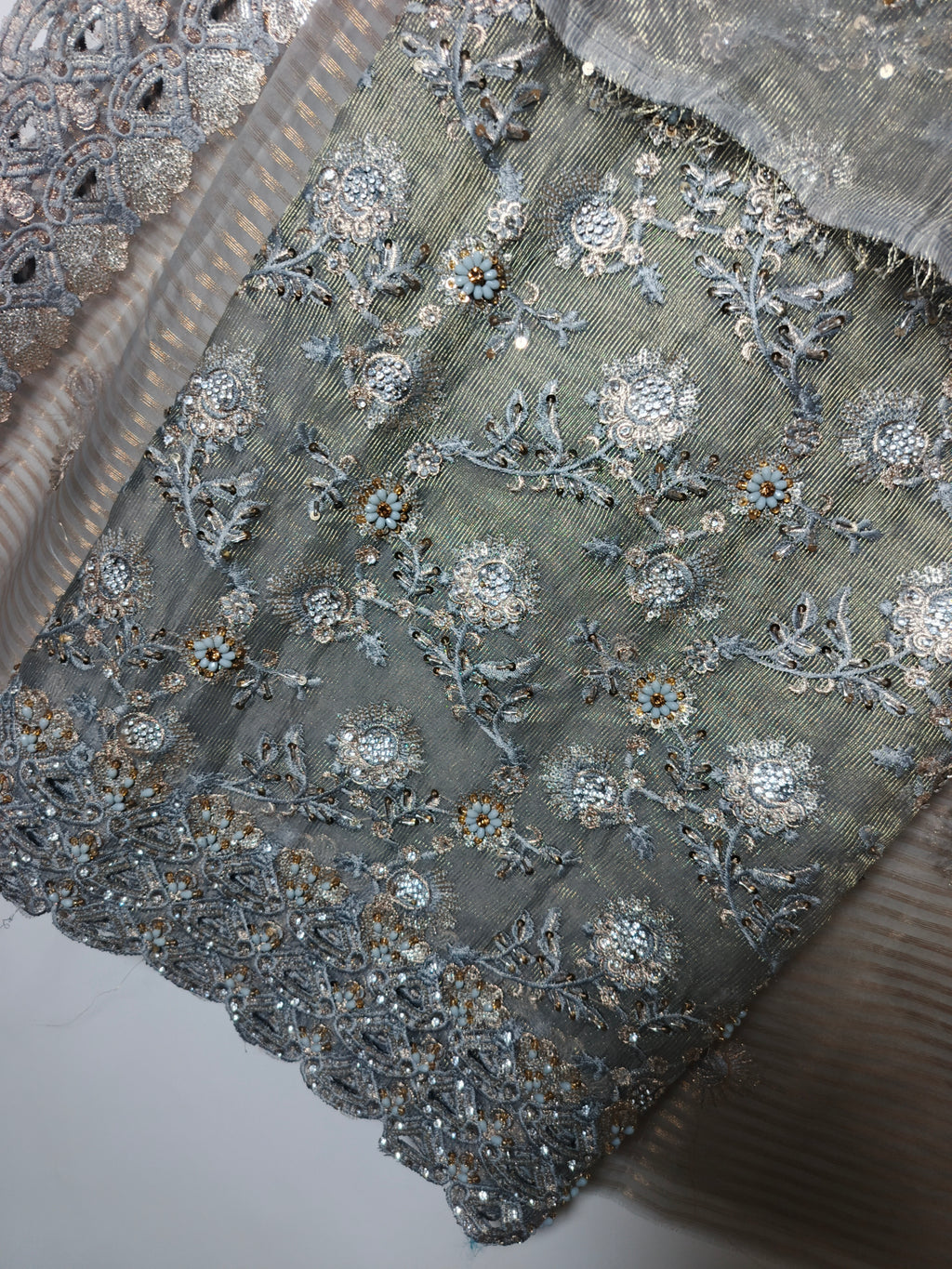 Unsttiched Khaadi Organza 3pc