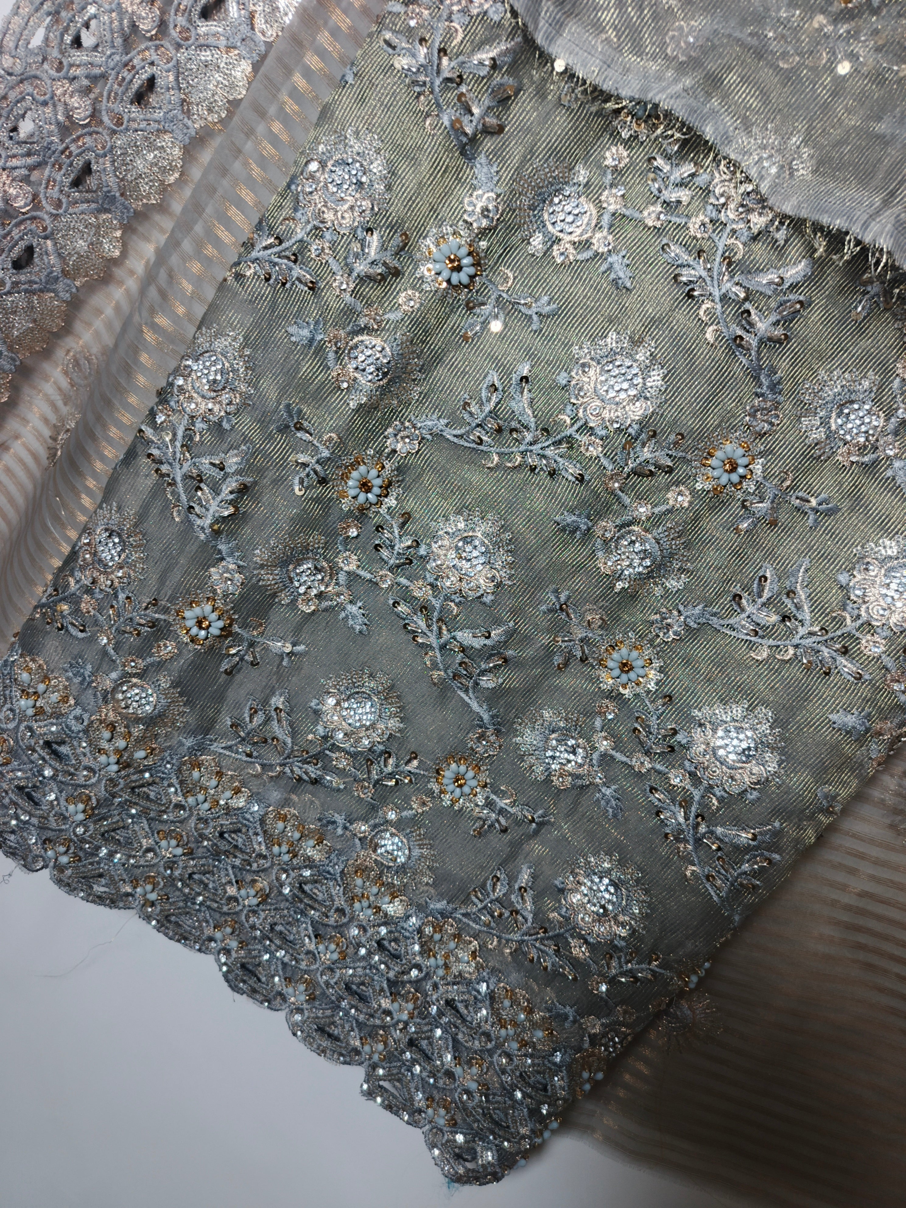 Unsttiched Khaadi Organza 3pc