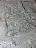 Unsttiched Net Handworked 3pc