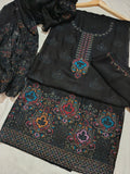 Unsttiched Chifoon Embrioded 3pc