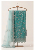 Unsttiched Net Cutt dana 3pc